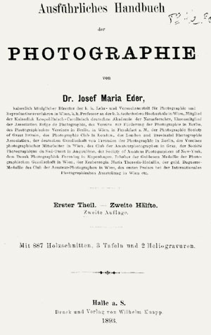 Ausführliches Handbuch der Photographie 1893 | Josef Maria Eder