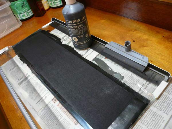 shutter cloth - apply acrylic 