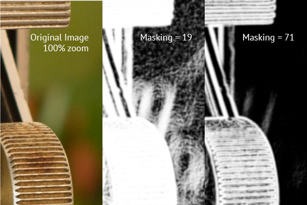 adjusting sharpness masking