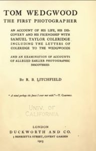 Tom Wedgwood | Richard Buckley Litchfield