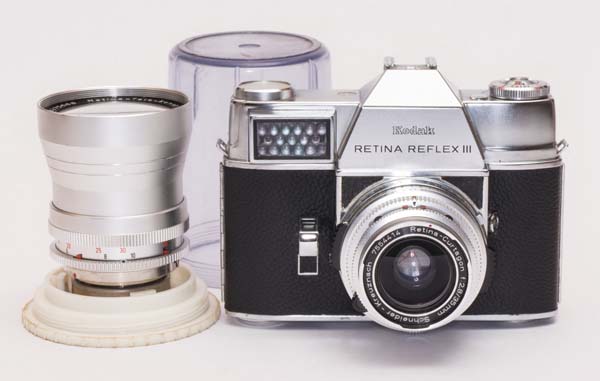 Kodak Retina Reflex III - Retina Curtagon 35mm f/3.5 and Retina Tele Xenar 135 mm f/4.0